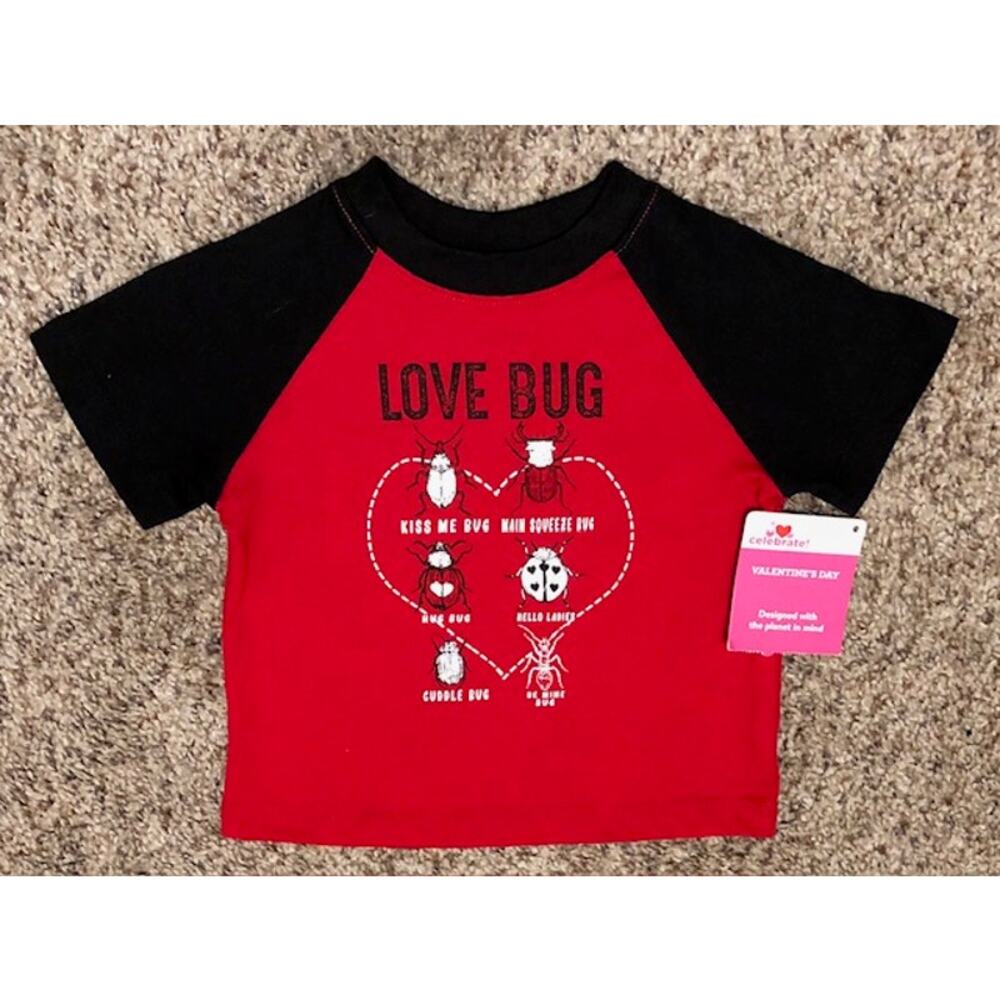 **NWT**  Celebrate Graphic Tee  -  Size 12 months Valentines (Boy or girl)